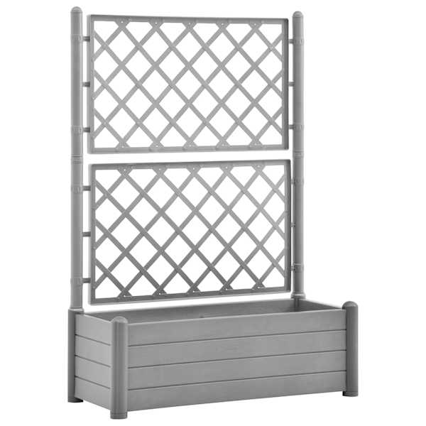 Taimekast võrega 100 × 43 × 142 cm, PP (polüpropüleen) – hall