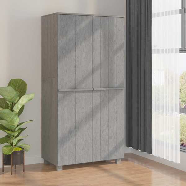 Garderoob "HAMAR", helehall, 89 × 50 × 180 cm, männipuit