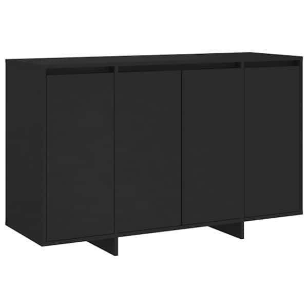 Puhvetkapp, must, 120 × 41 × 75 cm, puitlaastplaat