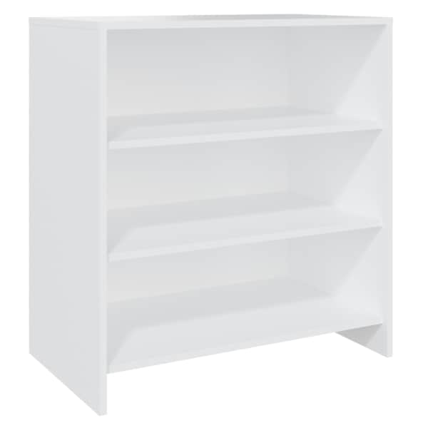Puhvetkapp, valge, 70 × 40,5 × 75 cm, puitlaastplaat