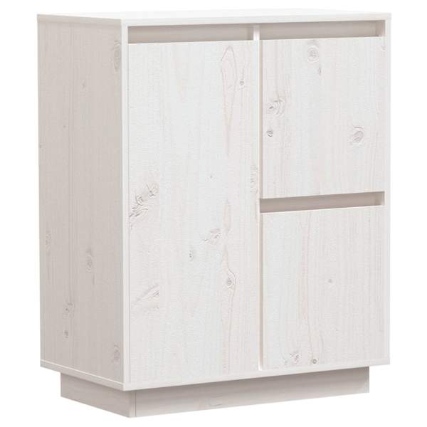 Puhvetkapp, valge, 60 × 34 × 75 cm, toekas männipuit