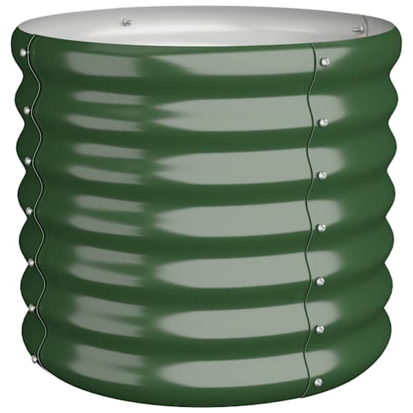 Taimekast 40 × 36 cm, tsingitud teras – roheline