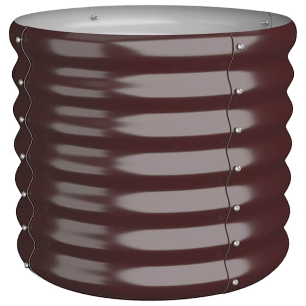 Taimekast 40 × 36 cm, tsingitud teras – pruun
