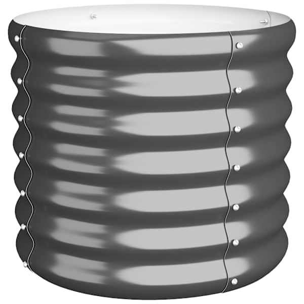 Taimekast 40 × 36 cm, tsingitud teras – antratsiithall