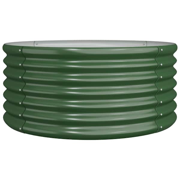 Taimekast 80 × 36 cm, tsingitud teras – roheline