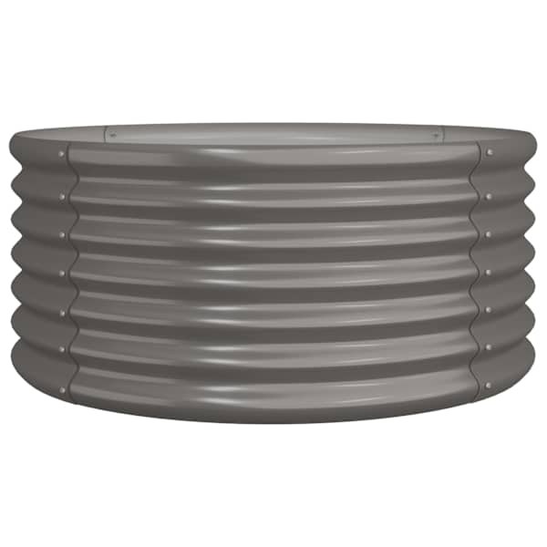 Taimekast 80 × 36 cm, tsingitud teras – hall