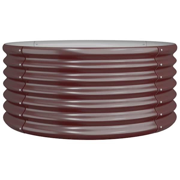 Taimekast 80 × 36 cm, tsingitud teras – pruun