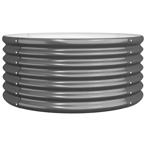 Taimekast 80 × 36 cm, tsingitud teras – antratsiithall