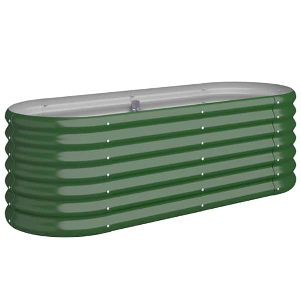 Peenrakast 114 × 40 × 36 cm, tsingitud teras – roheline