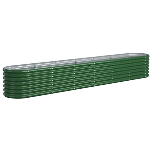 Peenrakast 260 × 40 × 36 cm, tsingitud teras – roheline