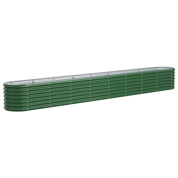 Peenrakast 332 × 40 × 36 cm, tsingitud teras – roheline