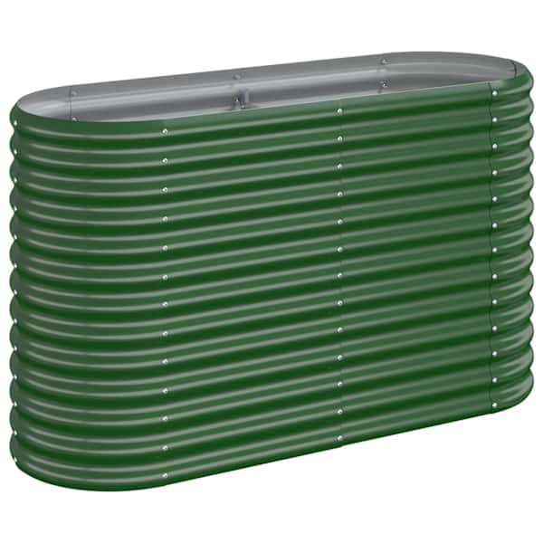 Peenrakast 114 × 40 × 68 cm, tsingitud teras – roheline