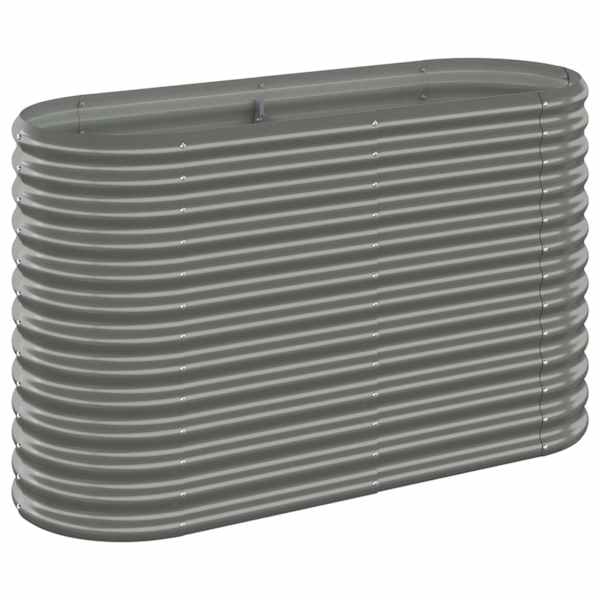 Taimekast 114 × 40 × 68 cm, tsingitud teras – hall