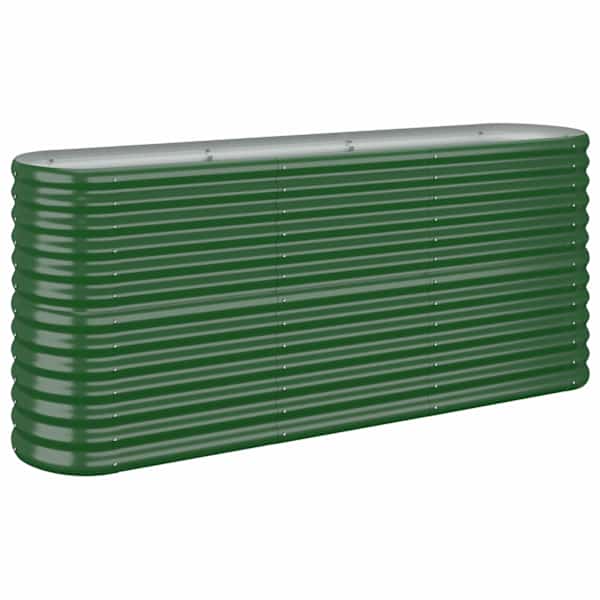 Peenrakast 152 × 40 × 68 cm, tsingitud teras – roheline