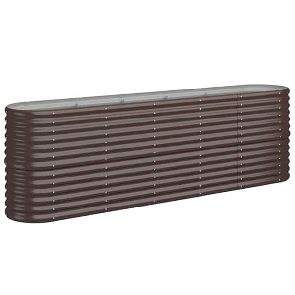 Peenrakast 224 × 40 × 68 cm, tsingitud teras – pruun