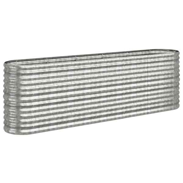 Taimekast 224 × 40 × 68 cm, tsingitud teras – hõbedane