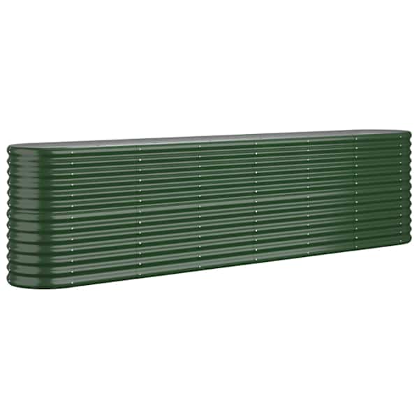 Peenrakast 260 × 40 × 68 cm, tsingitud teras – roheline