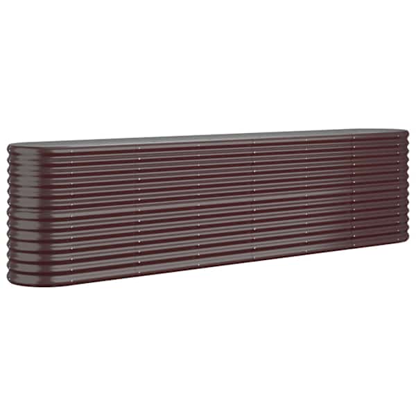 Peenrakast 260 × 40 × 68 cm, tsingitud teras – pruun