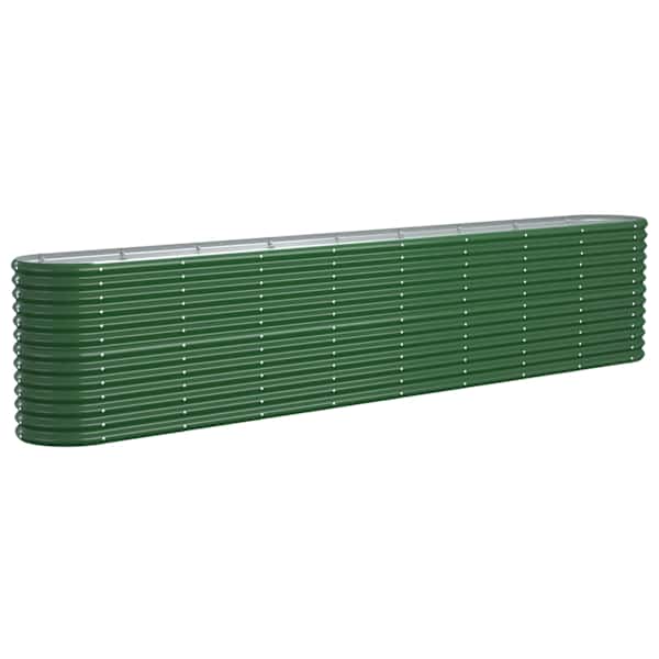 Peenrakast 332 × 40 × 68 cm, tsingitud teras – roheline