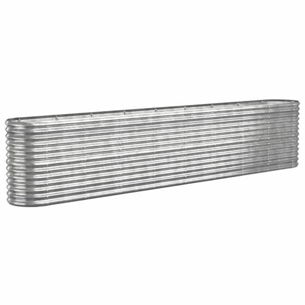 Peenrakast 332 × 40 × 68 cm, tsingitud teras – hõbedane