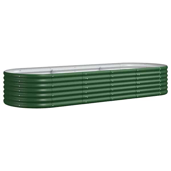 Peenrakast 224 × 80 × 36 cm, tsingitud teras – roheline