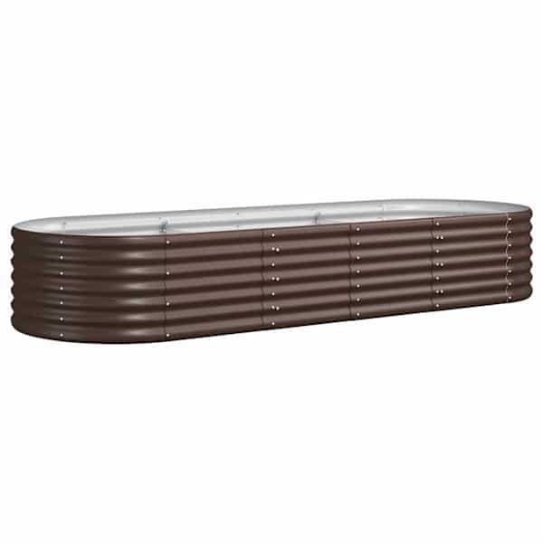 Peenrakast 224 × 80 × 36 cm, tsingitud teras – pruun