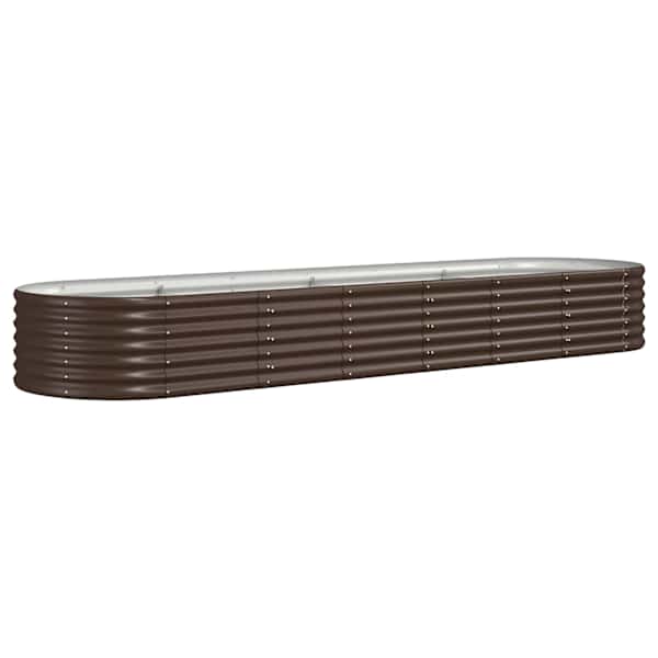 Peenrakast 296 × 80 × 36 cm, tsingitud teras – pruun