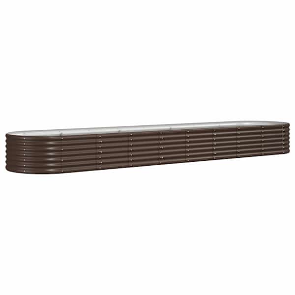 Peenrakast 368 × 80 × 36 cm, tsingitud teras – pruun