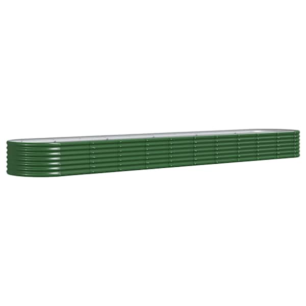 Peenrakast 440 × 80 × 36 cm, tsingitud teras – roheline