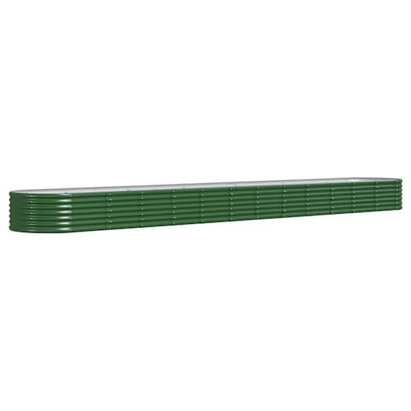 Peenrakast 512 × 80 × 36 cm, tsingitud teras – roheline
