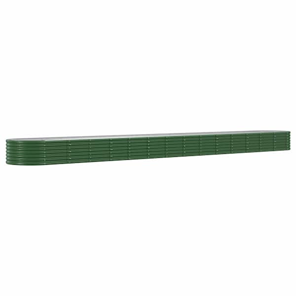 Peenrakast 620 × 80 × 36 cm, tsingitud teras – roheline