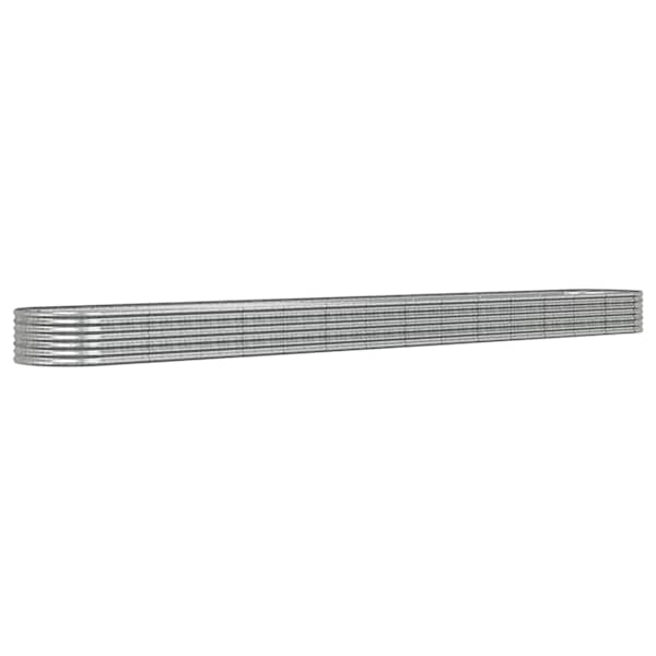 Peenrakast 620 × 80 × 36 cm, tsingitud teras – hõbedane