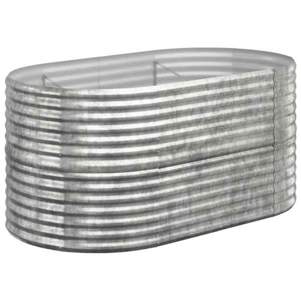 Peenrakast 152 × 80 × 68 cm, tsingitud teras – hõbedane