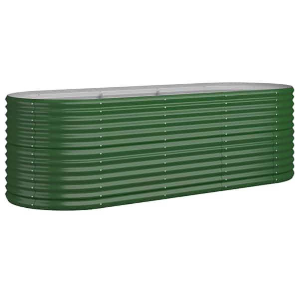 Peenrakast 224 × 80 × 68 cm, tsingitud teras – roheline