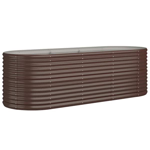 Peenrakast 224 × 80 × 68 cm, tsingitud teras – pruun