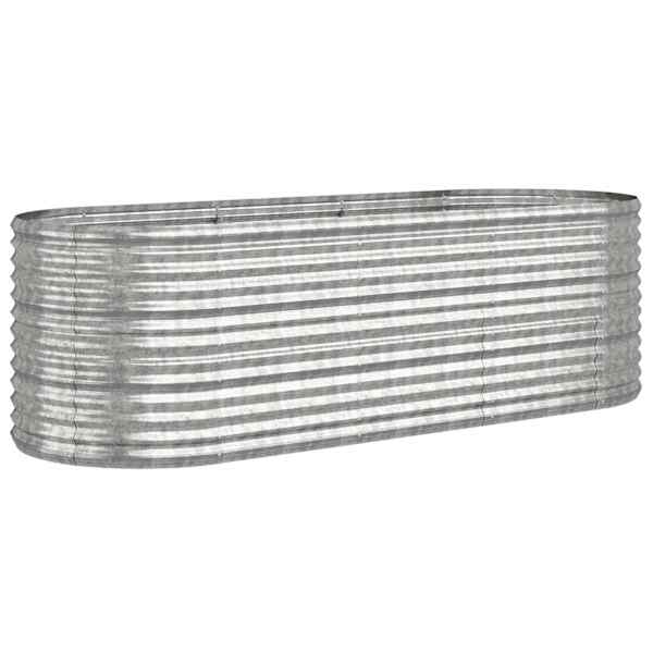 Peenrakast 224 × 80 × 68 cm, tsingitud teras – hõbedane