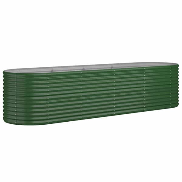 Peenrakast 296 × 80 × 68 cm, tsingitud teras – roheline