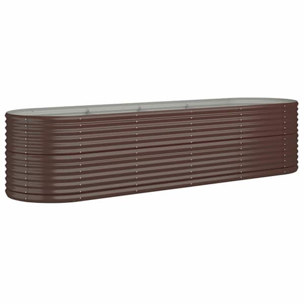 Peenrakast 296 × 80 × 68 cm, tsingitud teras – pruun