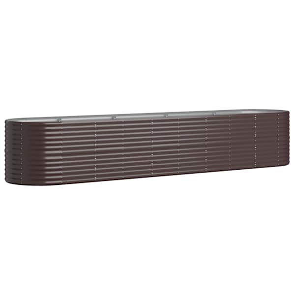 Peenrakast 368 × 80 × 68 cm, tsingitud teras – pruun