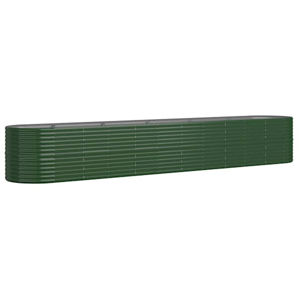 Peenrakast 440 × 80 × 68 cm, tsingitud teras – roheline