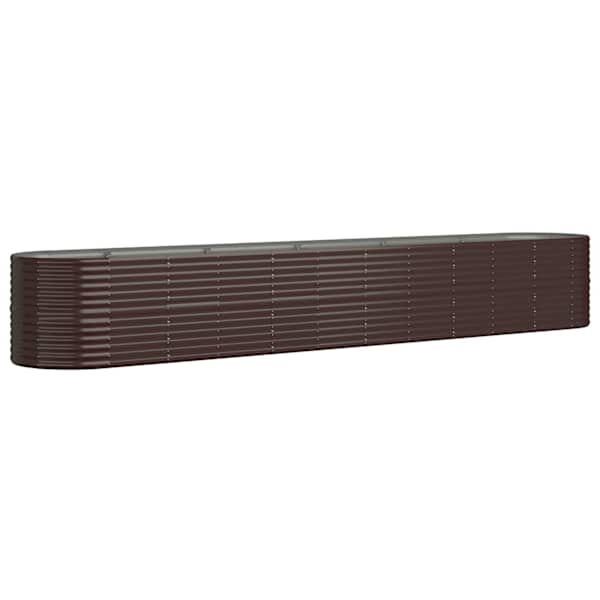 Peenrakast 440 × 80 × 68 cm, tsingitud teras – pruun