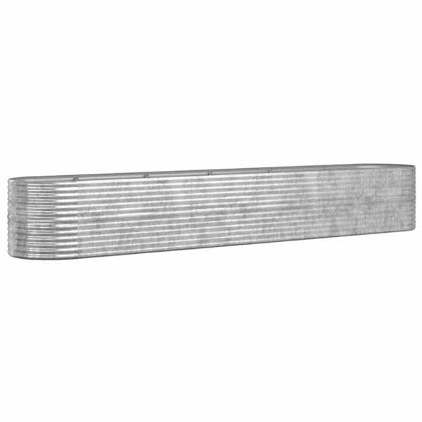 Peenrakast 440 × 80 × 68 cm, tsingitud teras – hõbedane
