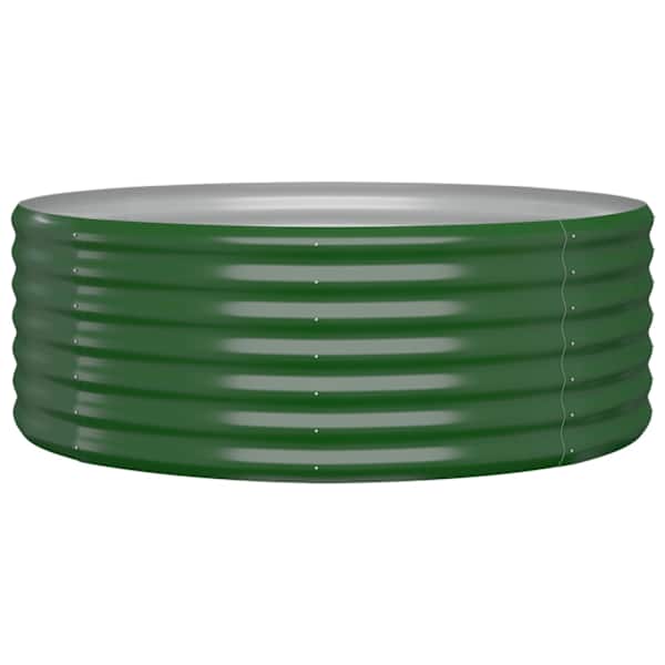 Peenrakast 100 × 100 × 36 cm, tsingitud teras – roheline