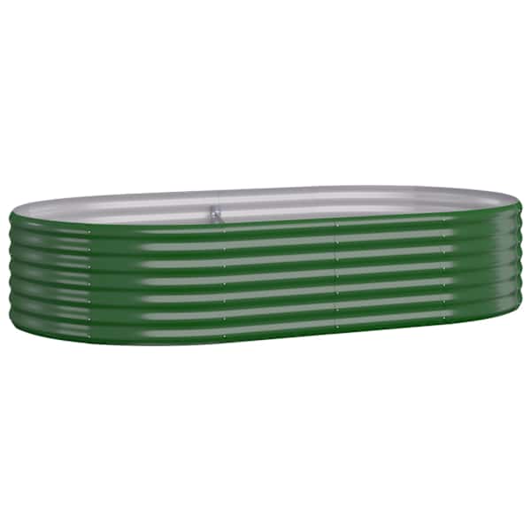 Peenrakast 175 × 100 × 36 cm, tsingitud teras – roheline