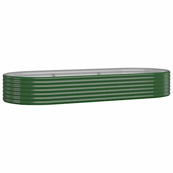 Peenrakast 249 × 100 × 36 cm, tsingitud teras – roheline
