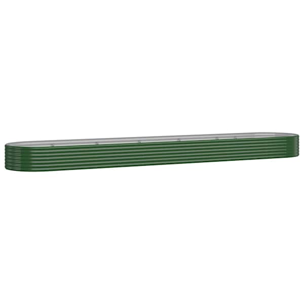 Peenrakast 507 × 100 × 36 cm, tsingitud teras – roheline