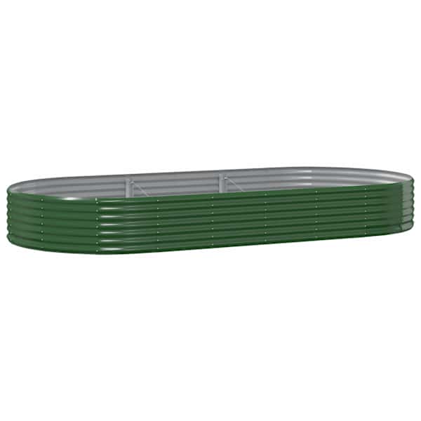 Peenrakast 296 × 140 × 36 cm, tsingitud teras – roheline