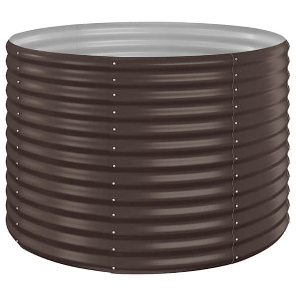 Peenrakast 100 × 100 × 68 cm, tsingitud teras – pruun