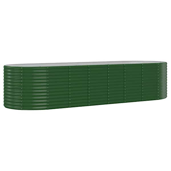 Peenrakast 322 × 100 × 68 cm, tsingitud teras – roheline