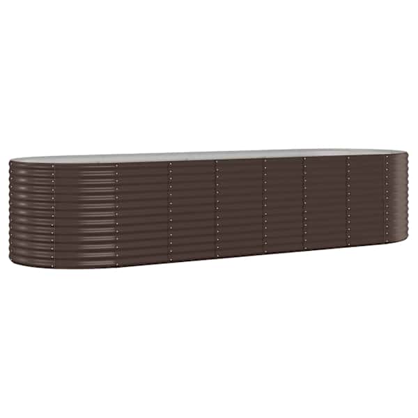 Peenrakast 322 × 100 × 68 cm, tsingitud teras – pruun